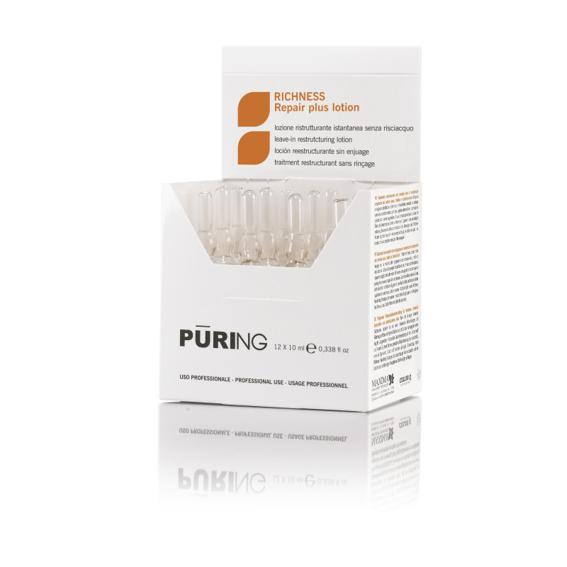 PŪRING Deep restoring lotion, Flax-Vitamin E 12 * 10ml