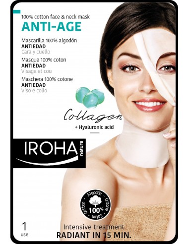IROHA | Face Mask | Anti-Aging | Cotton | Collagen 1pcs
