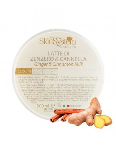 SkinSystem Milk with ginger and cinnamon for the body, moisturizing 500ml