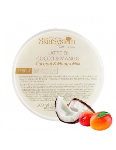 SkinSystem Milk with coconut and mango for the body, moisturizing 500ml