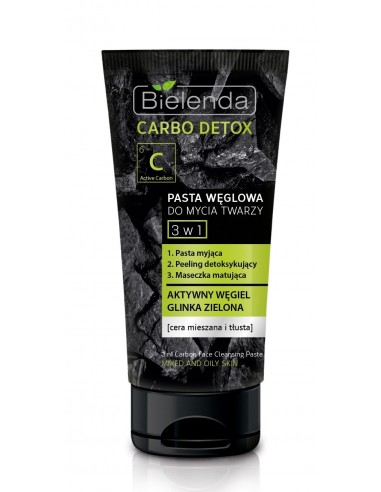 CARBO DETOX Paste for face cleaning 3in1, combination / oily skin 150g