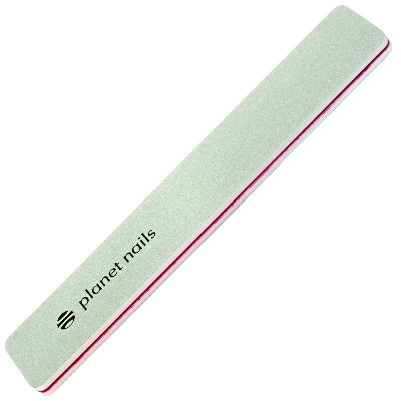 Nail file white / green with logo, 1pc.