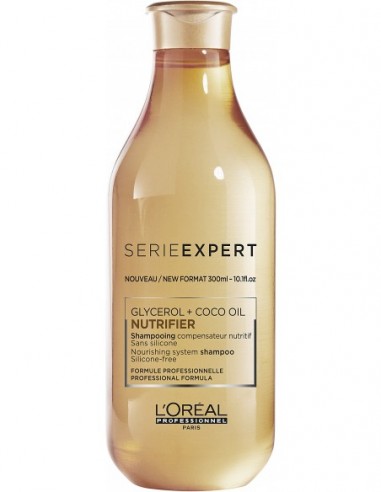Barojošs šampūns sausiem un novājinātiem matiem. L'Oreal Professionnel Serie Expert Nutrifier 300ml