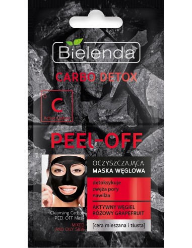 CARBO DETOX Face Mask, Peel-off, Cleansing, Coal 2x6g