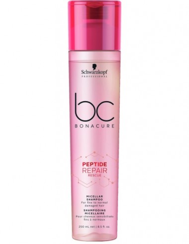 BC Bonacure Peptide Repair Rescue micelārais šampūns matu atjaunošanai 250ml