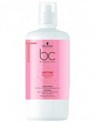 BC Bonacure Peptide Repair Rescue maska matu atjaunošanai 750ml