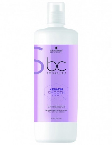 BC Bonacure Keratin Smooth Perfect micelārais šampūns matu nogludināšanai 1000ml