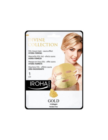 IROHA TISSUE Divine Collection | Face Mask | Firming - Moisturizing | Gold + Collagen 25ml