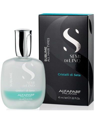 SEMI DI LINO SUBLIME CRISTALLI DI SETA FOR ALL HAIR TYPES Nogludinošs divu fāžu serums visiem matu tipiem 45ml