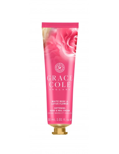 GRACE COLE Krēms rokām un nagiem, Baltā roze/Lotosa zieds 30ml