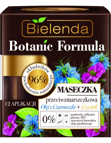 BOTANIC FORMULA Maska pretgrumbu, ķimenes+kalna roze 50ml