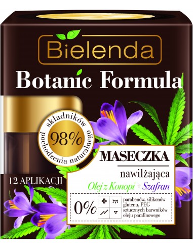 BOTANIC FORMULA Face mask, moisturizing, hemp + saffron 50ml