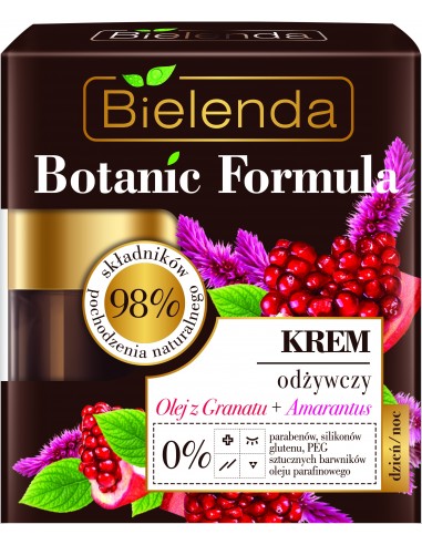 BOTANIC FORMULA Krēms sejai, barojošs, dienas/nakts, granatābols+amarants 50ml