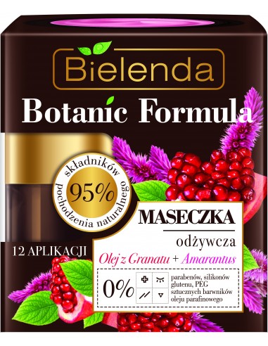 BOTANIC FORMULA Face Mask, Nourishing, Pomegranate + Amaranth 50ml