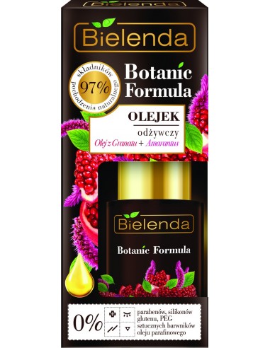 BOTANIC FORMULA Eļļa sejai barojoša granatābols eļļa+amarants 15 ml