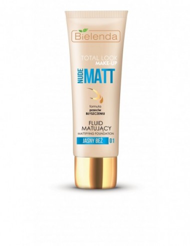 TOTAL LOOK MAKE-UP NUDE MATT Fluīds tonējošs, matējošs Nr.1 30g