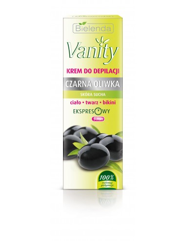 VANITY BLACK OLIVE Depilācijas krēms ķermenim, melna olīva 100ml