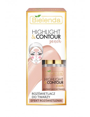 HIGHLIGHT &amp, CONTOUR Izgaismotājs sejai, persiks 15ml