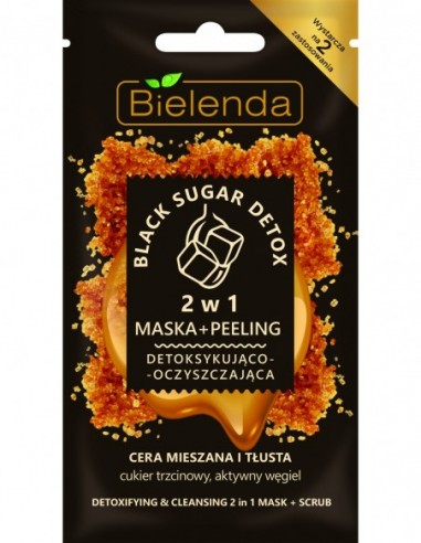 BLACK SUGAR DETOX Maska-skrubis sejai, 2in1, detoksificējoša, mitrina 8g