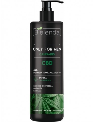 OFM CANNABIS Cleansing gel for men, softening bristles, hemp, 190g