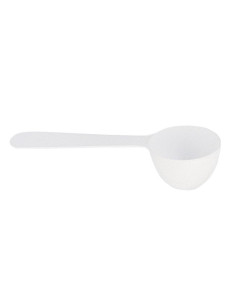 Måttsked i plast, vit