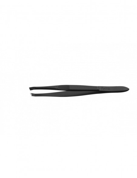 Pincett, snedställd, svart, 9 cm