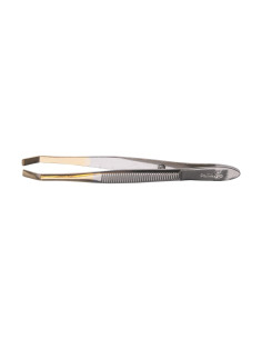 Tweezers silver, with gold...