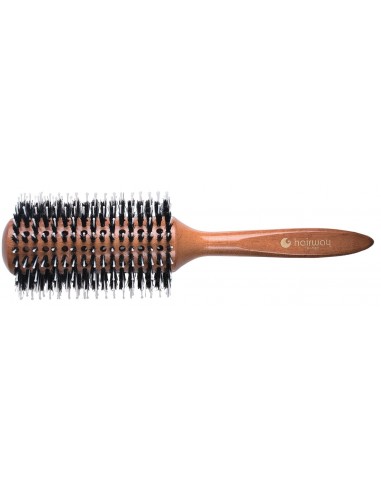 Lackerad rund borste GLOSSY WOOD med...
