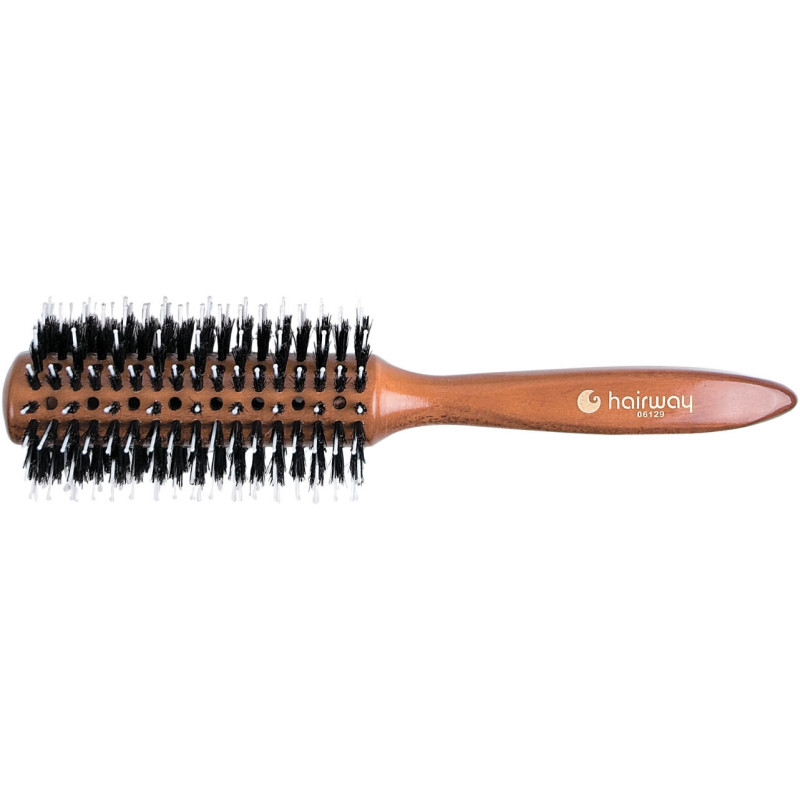 Lackerad rund borste GLOSSY WOOD med...