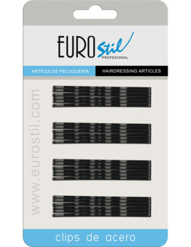 Hårspännen, 70 mm, vågiga, svarta 24...