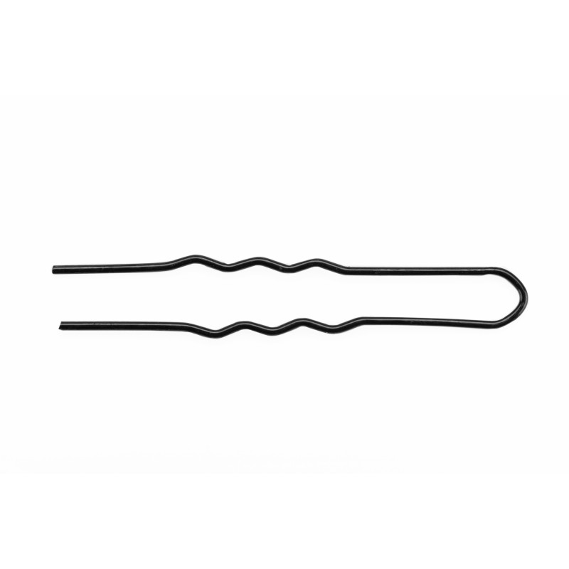 Bobby pins, 40mm, wavy, black 500 pieces