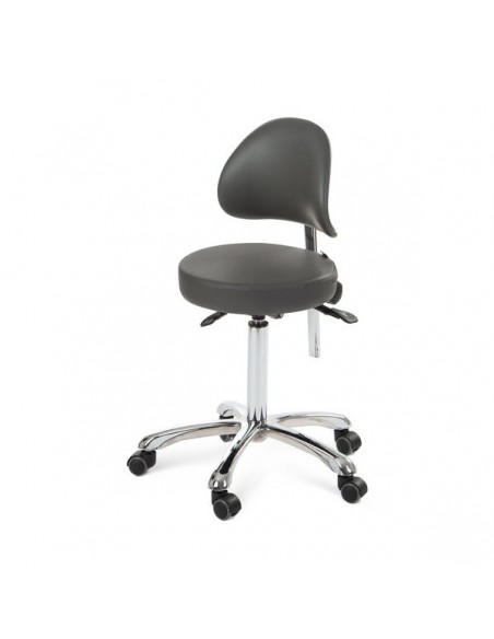 Hantverksstol med 4 justeringsmekanismer och ergonomiskt ryggstöd Comfort, grå