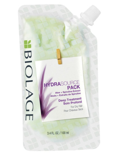 BIOLAGE HYDRASOURCE PACK DEEP TREATMENT Intensīvas kopšanas MASKA sausiem matiem 100ml