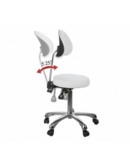 Hantverksstol med 4 justeringsmekanismer och ergonomiskt ryggstöd Comfort, grå