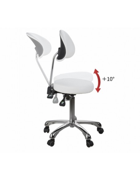 Hantverksstol med 4 justeringsmekanismer och ergonomiskt ryggstöd Comfort, grå