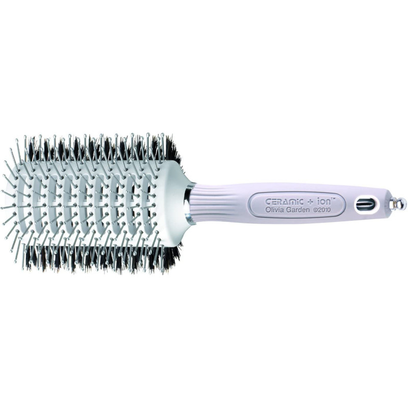 OLIVIA Ceramic+Ion Turbo Vent Oval Twin Brush, Ion, Medium