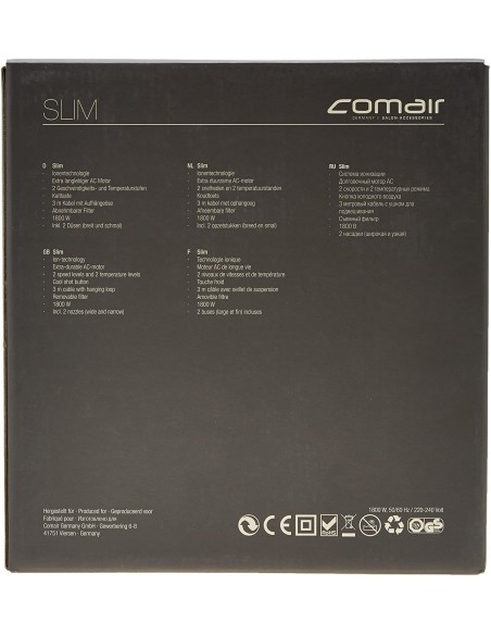 SLIM hårtork med turmalin och joner, 1800W