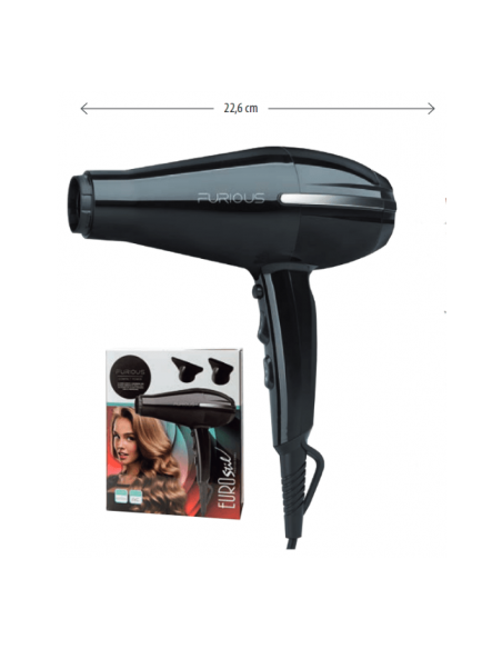 Hårtork FURIOUS (joner, keramik, turmalin), 2200W