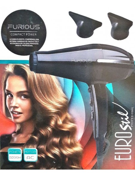 Hårtork FURIOUS (joner, keramik, turmalin), 2200W