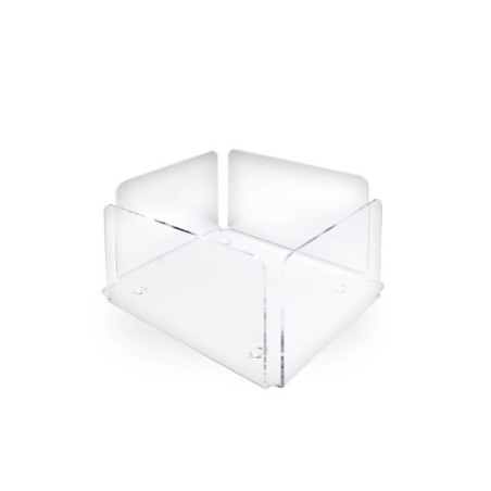 Airplex-hållare för 30x40 cm servetter, tillverkad av plexiglas, 16x21x11 cm