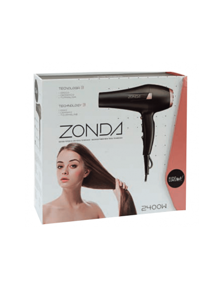 Professionell hårtork ZONDA Pink Trippelteknologi, 2400W