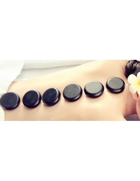 Set med stenar för behandlingar, olika storlekar och former