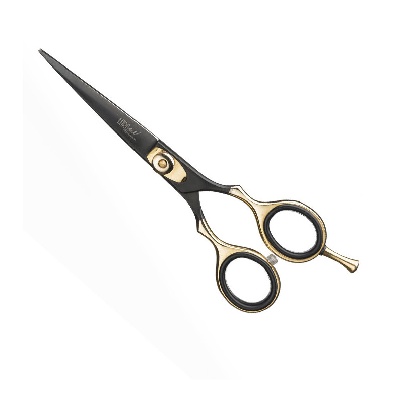 Frisörsax BLACK&GOLDEN 5,5", rakblad