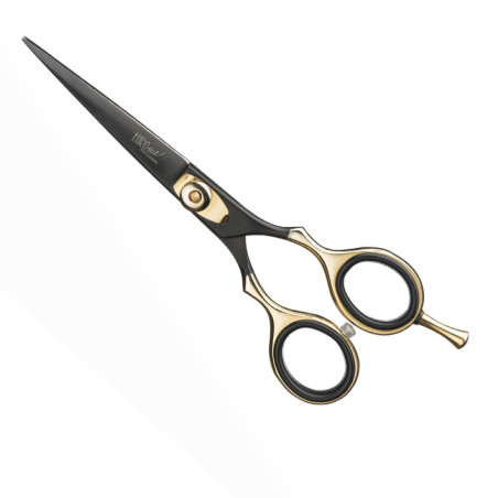 Frisörsax BLACK&GOLDEN 5,5", rakblad