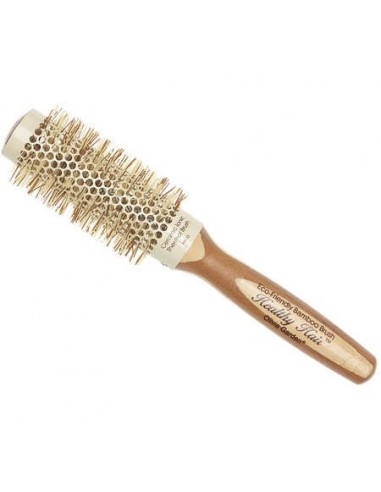 Thermal brush OLIVIA GARDEN HEALTHY HAIR ECO-FRIENDLY BAMBOO BRUSH, ceramic, with ionic, antistatic, bamboo, Ø 33mm