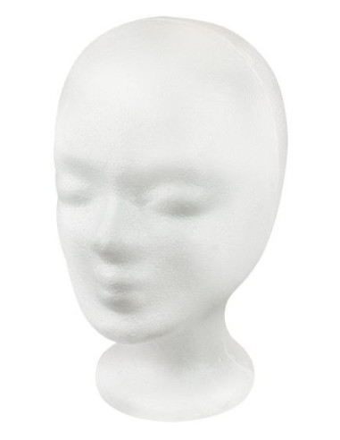 Manekena galva Belfi, sieviete, polistirēns, balta