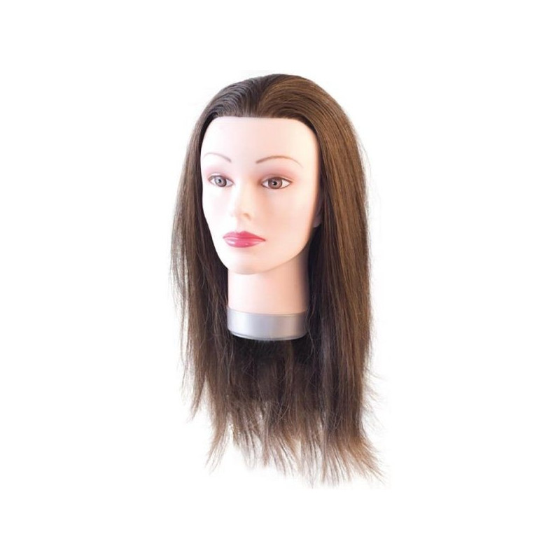 Manekena galva Karin, 60% dab., 40% sint., brūni, 30-35cm