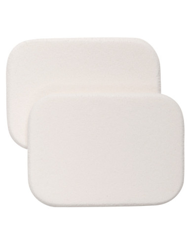 Latex sponge, makeup, rectangular, 35x60mm, white, 2pcs.