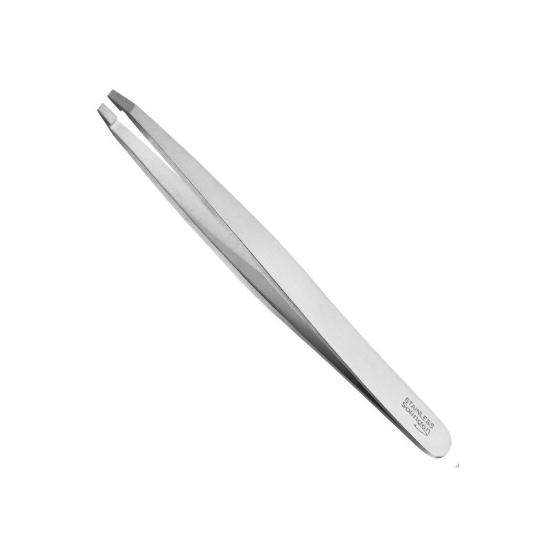 Tweezers Solingen, sloping, stainless steel, 9.5cm