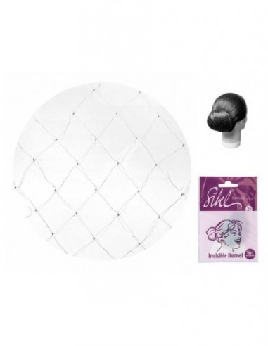 Hair net, invisible, white, 2 pcs.